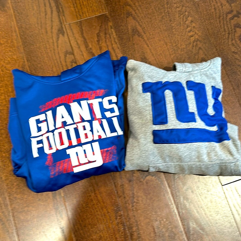 2 Giants youth hooded sweatshirts. Youth medium.